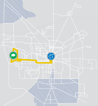 Tall Timbers Route Mini Map